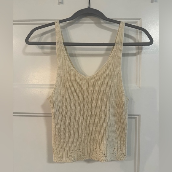 Cropped Knitted Top, ivory NWT - Picture 2 of 5
